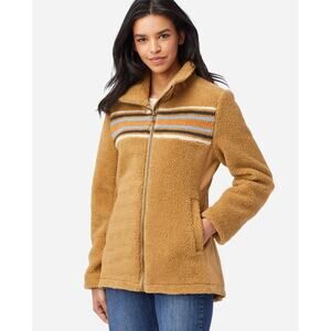 PENDLETON Brooke Chimayo Sherpa Jacket Tan Brown Teddy Fuzzy Sz M